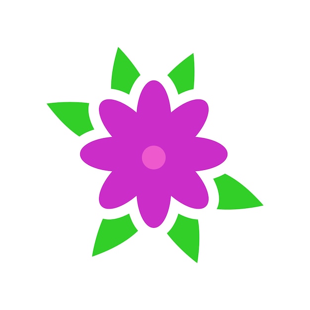 Funny bright modern hippie flower vector illustration