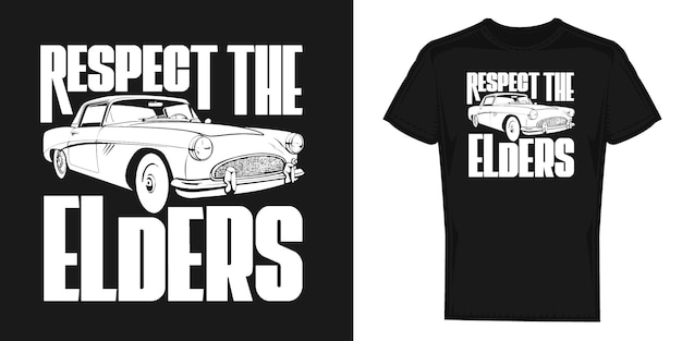 Funny Car Guy Classic Muscle Car grafieken voor t-shirt afdrukken