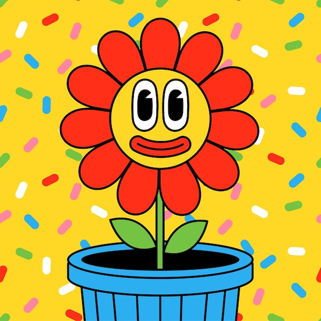 Funny cartoon characters. Square posters, sticker pack.