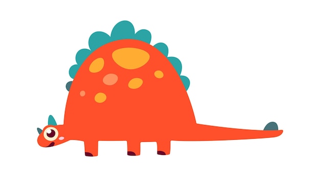 Vector funny cartoon dinosaur