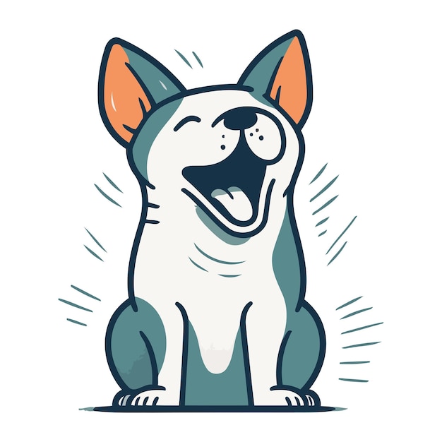 Вектор Забавная мультфильмная собака векторная иллюстрация может быть использована для открытки с плакатами на футболках