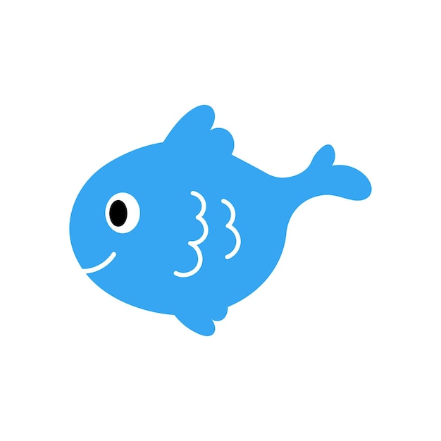 Funny cartoon fish