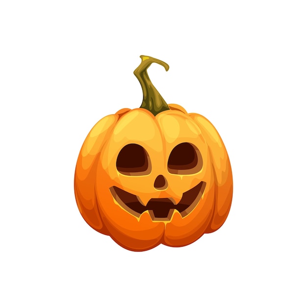 Funny cartoon Halloween pumpkin lantern character