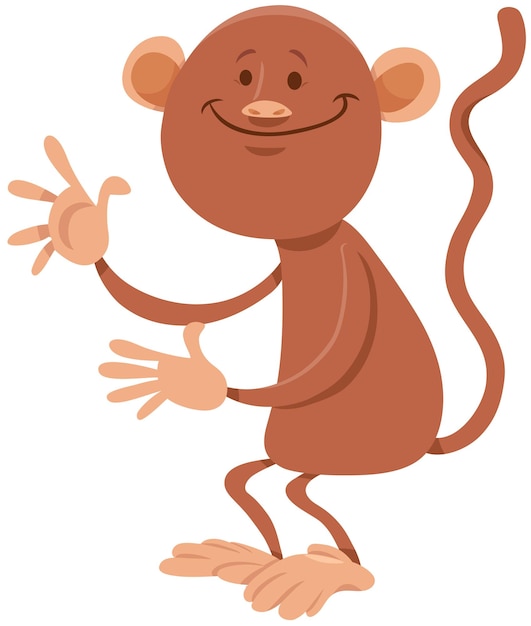 Funny cartoon monkey comic animal character