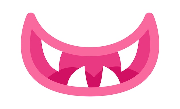 Funny Cartoon Monster Mouth Vector illustration