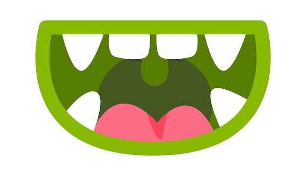 Funny Cartoon Monster Mouth Vector illustration