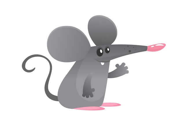 Вектор Забавная мультяшная мышь векторная иллюстрация изолирована