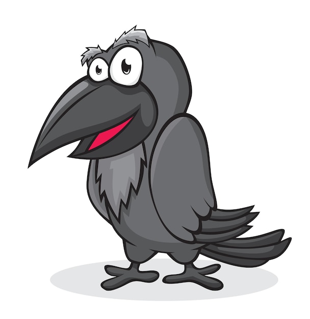 funny cartoon raven.