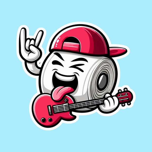 Vector funny cartoon sticker graphic