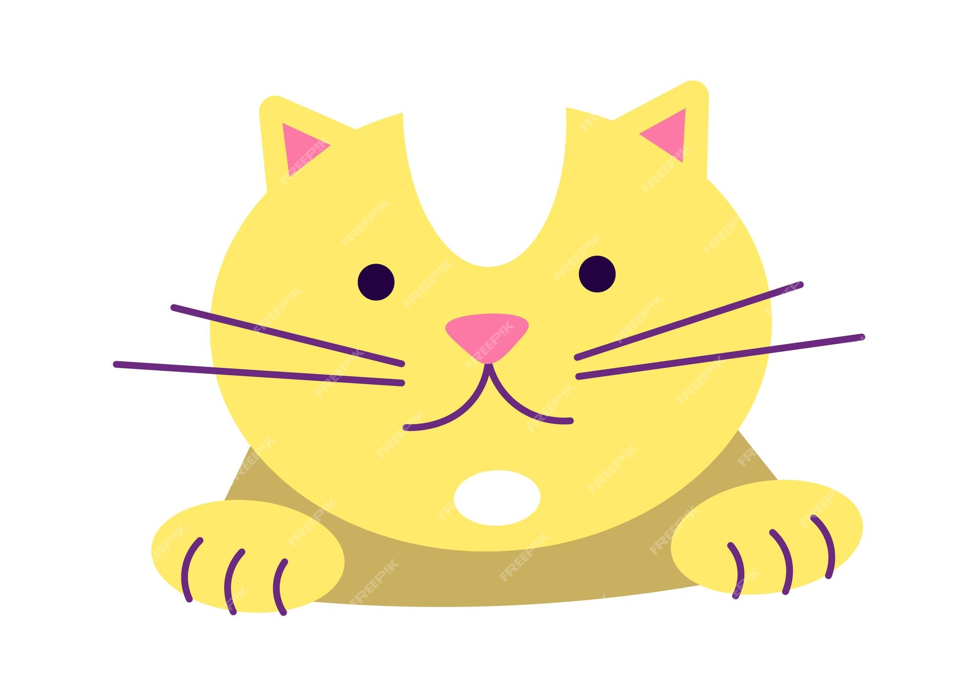 Premium Vector  Funny cat icon vector illustration