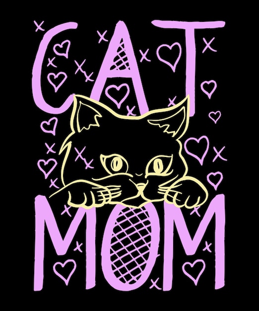 Funny cat mom shirt for cat loversподарочная футболка ко дню матери