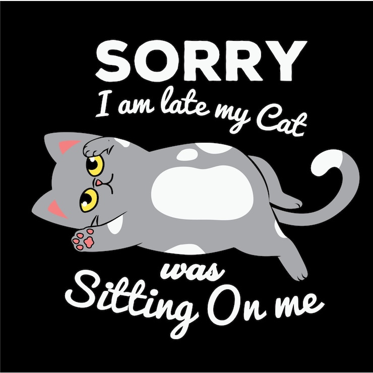 Vector funny cat svg tshirt cat typography vector design