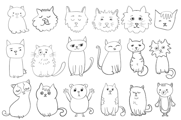 Funny cats doodle