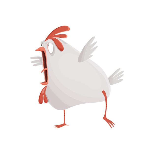 Vector funny chicken