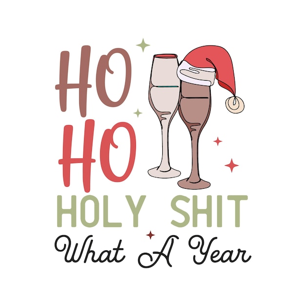 Vector funny christmas quotes svg design