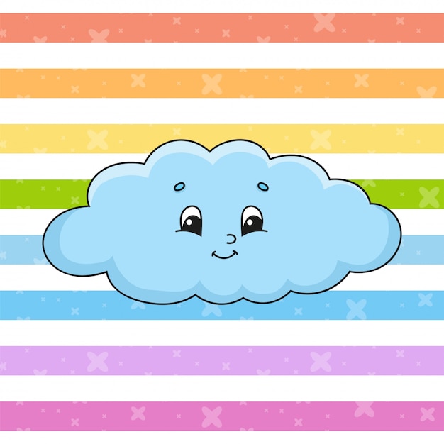 Funny cloud. Colorful  illustration.