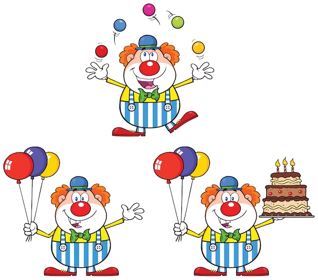 Funny Clown Cartoon Character 