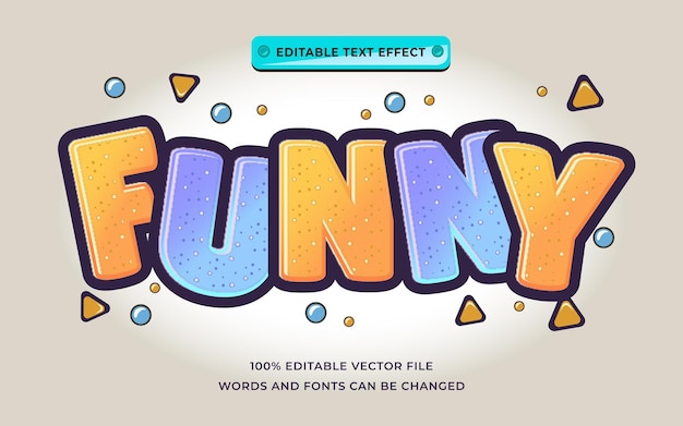 Funny color full text effect editable