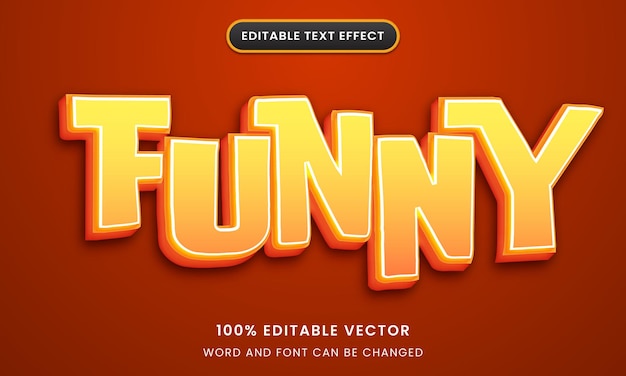 Funny comedy 3d graphic style editable text effect