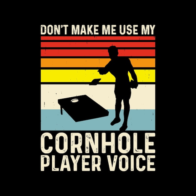 Забавный ретро-дизайн футболки Cornhole