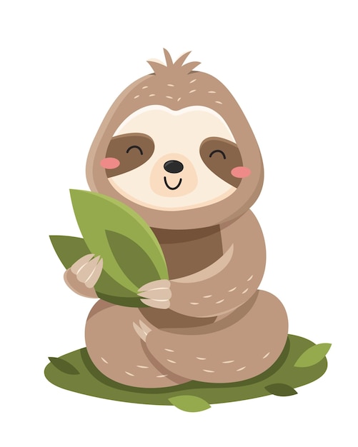 Funny cute sloth