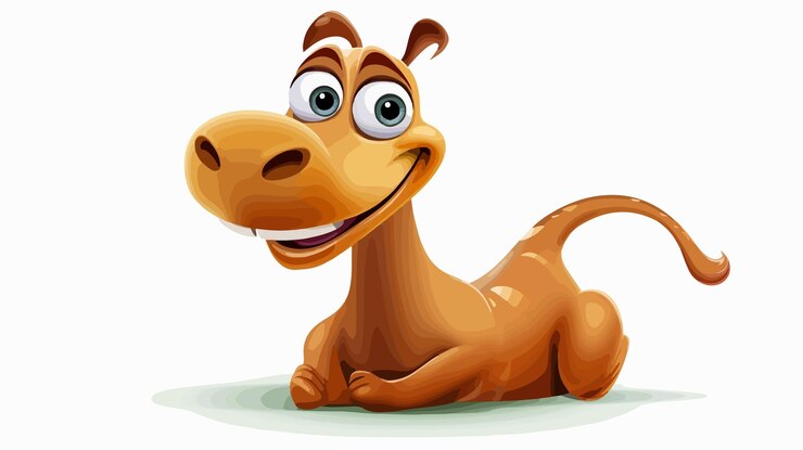 Vector funny and cute smiling snail crawling vector illustration
