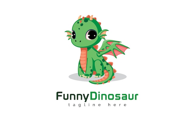 Funny Dinosaur Logo Template