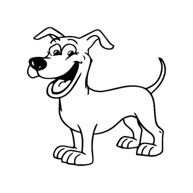 Vector funny dog coloring pages baby dog coloring pages for coloring book