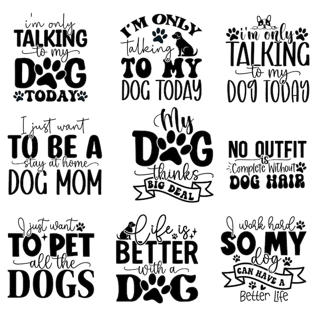 Funny DOG SVG Design Template