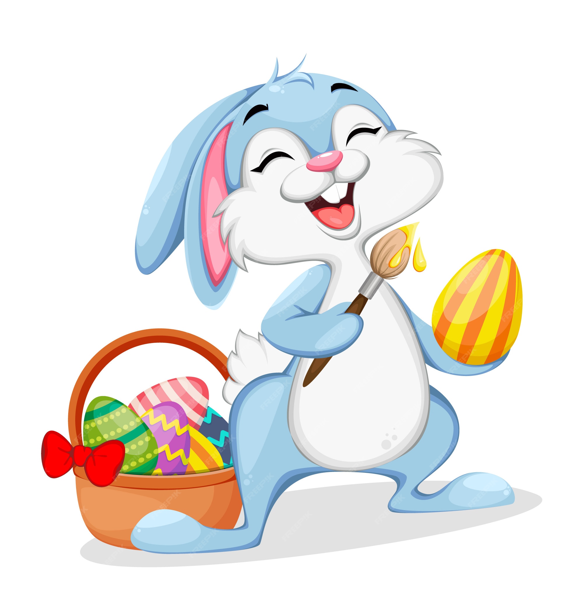 Premium Vector | Funny easter bunny cartoon character.