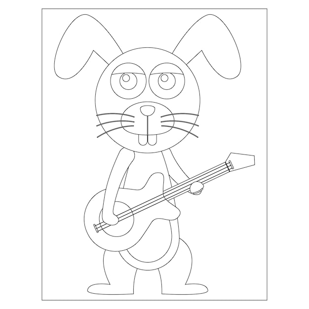 Funny Easter Coloring pages for kids printable vector