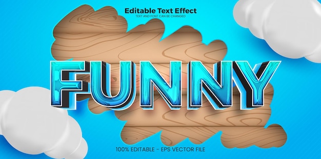 Funny editable text effect in modern trend style