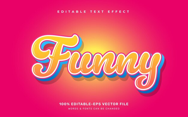 Funny editable text effect template