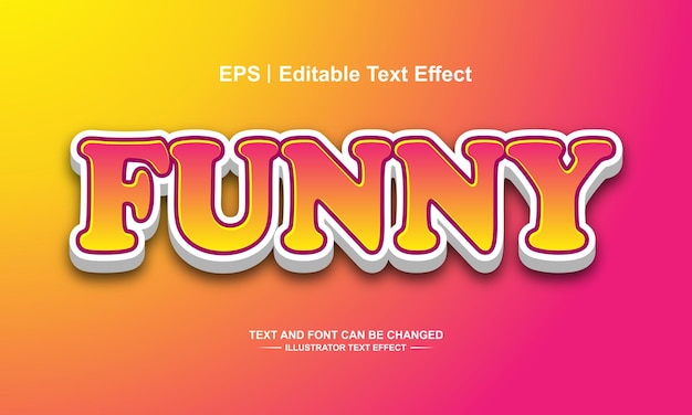 Funny editable text effect