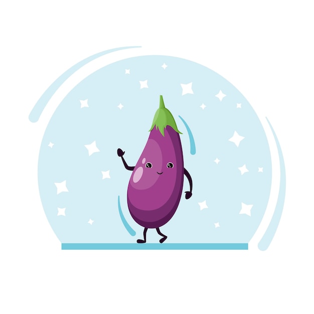 Funny eggplant Cartoon design