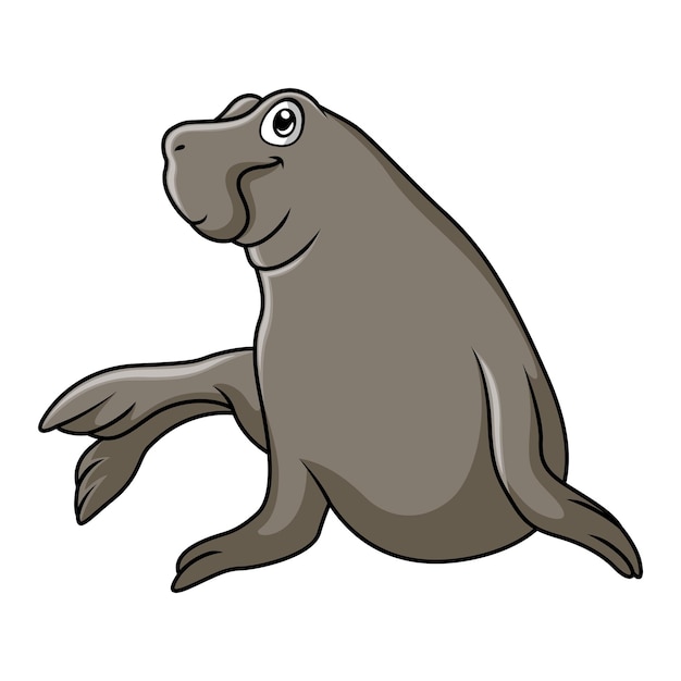 Vector funny elephant seals are relaxing