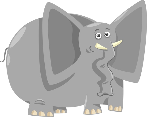 Funny elephants cartoon illustration