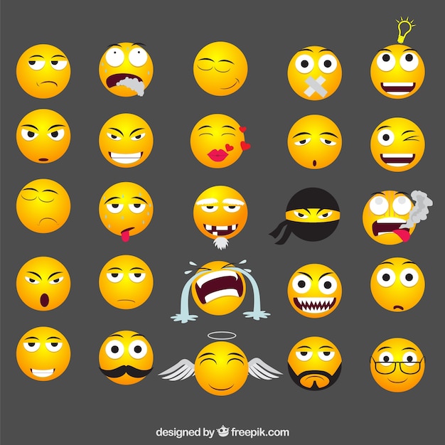 Vettore emoticons divertenti