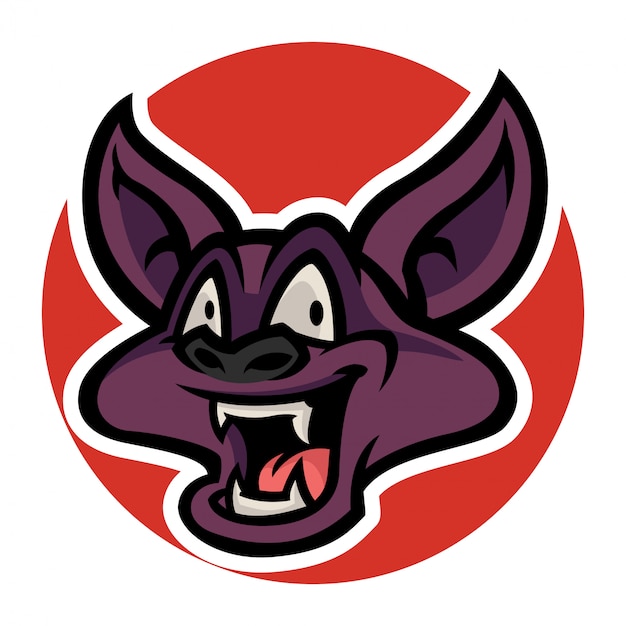 Vector funny evil bats head