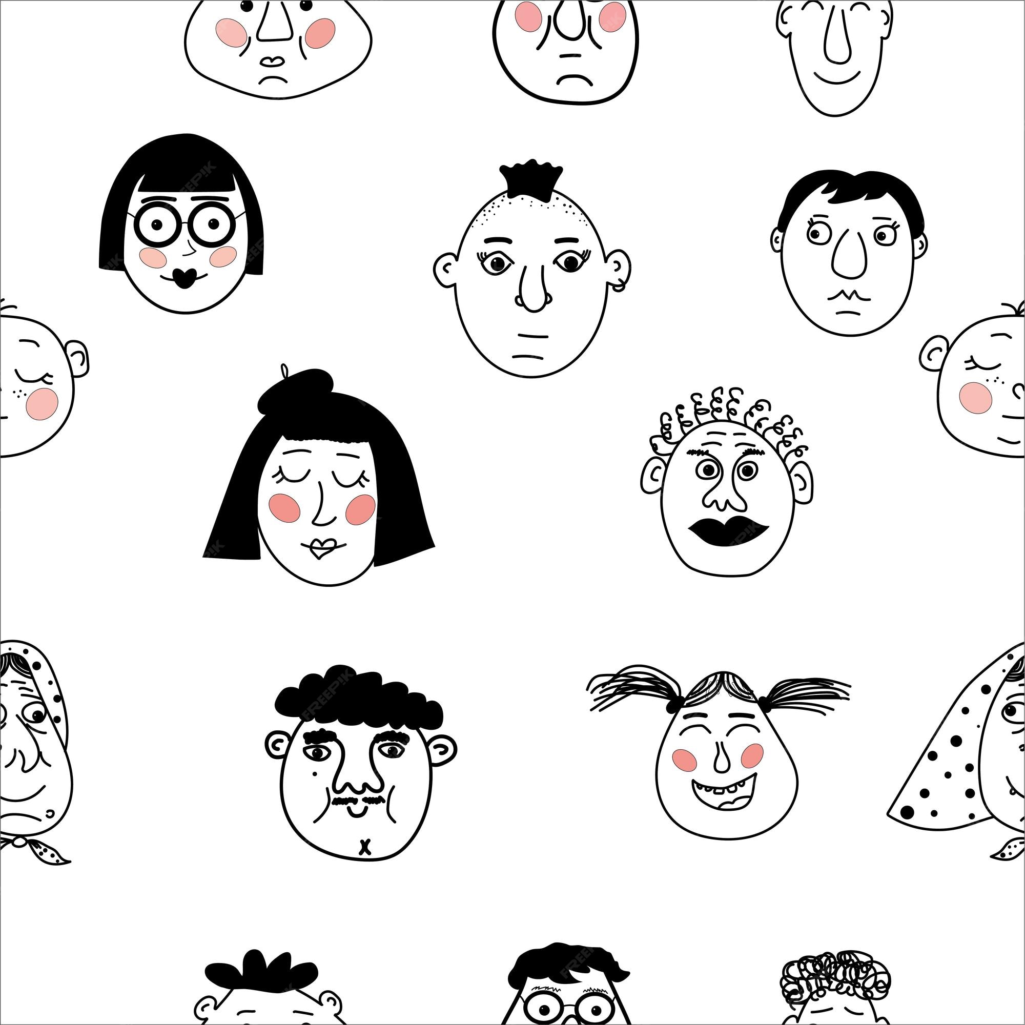 Meme Doodled Faces 14022427 Vector Art at Vecteezy