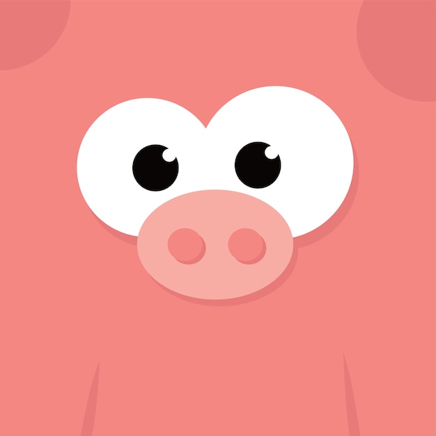 Vector funny fat pig