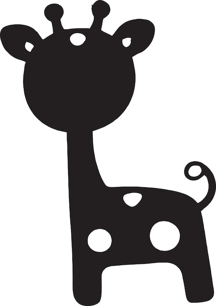 Funny Giraffe Vector Logo