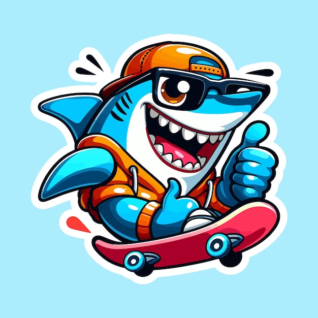 Vector funny graphic sticker design