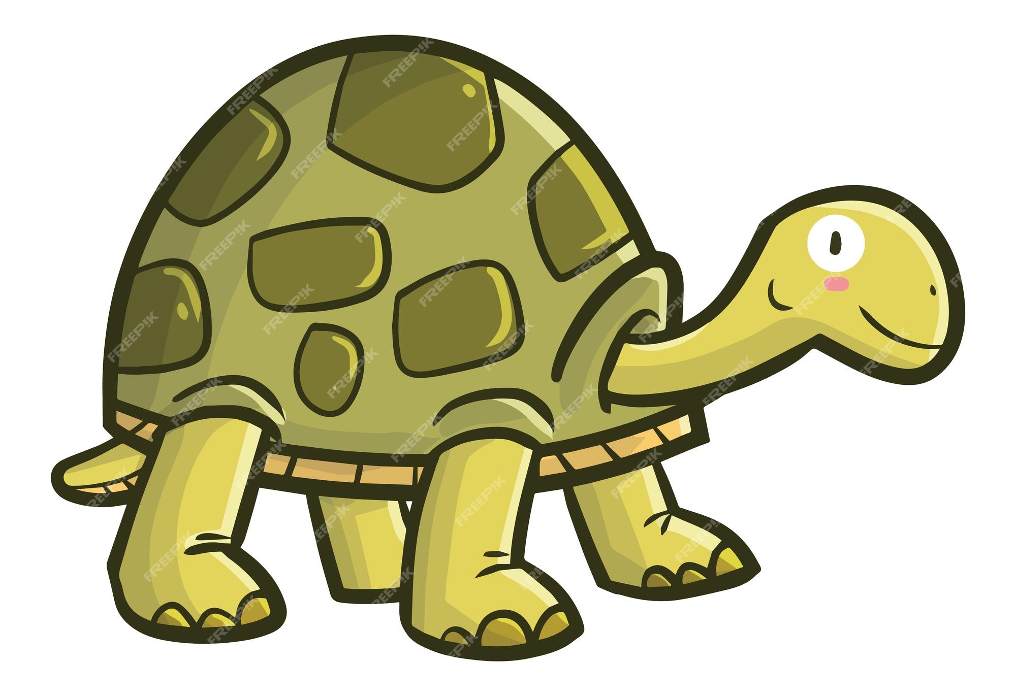 Premium Vector | Funny green turtle cartoon. smiling friendly. Premium Vector | Funny green turtle cartoon. smiling friendly.