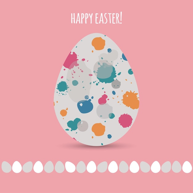 Funny greeting card for Easter with dinosaur egg