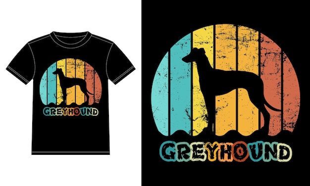 Funny Greyhound Vintage Retro Sunset Silhouette Gifts Dog Lover Dog Owner Essential T-Shirt