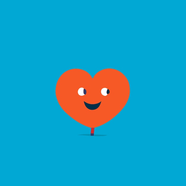 Vector a funny heart character talking vector illustration cartoon