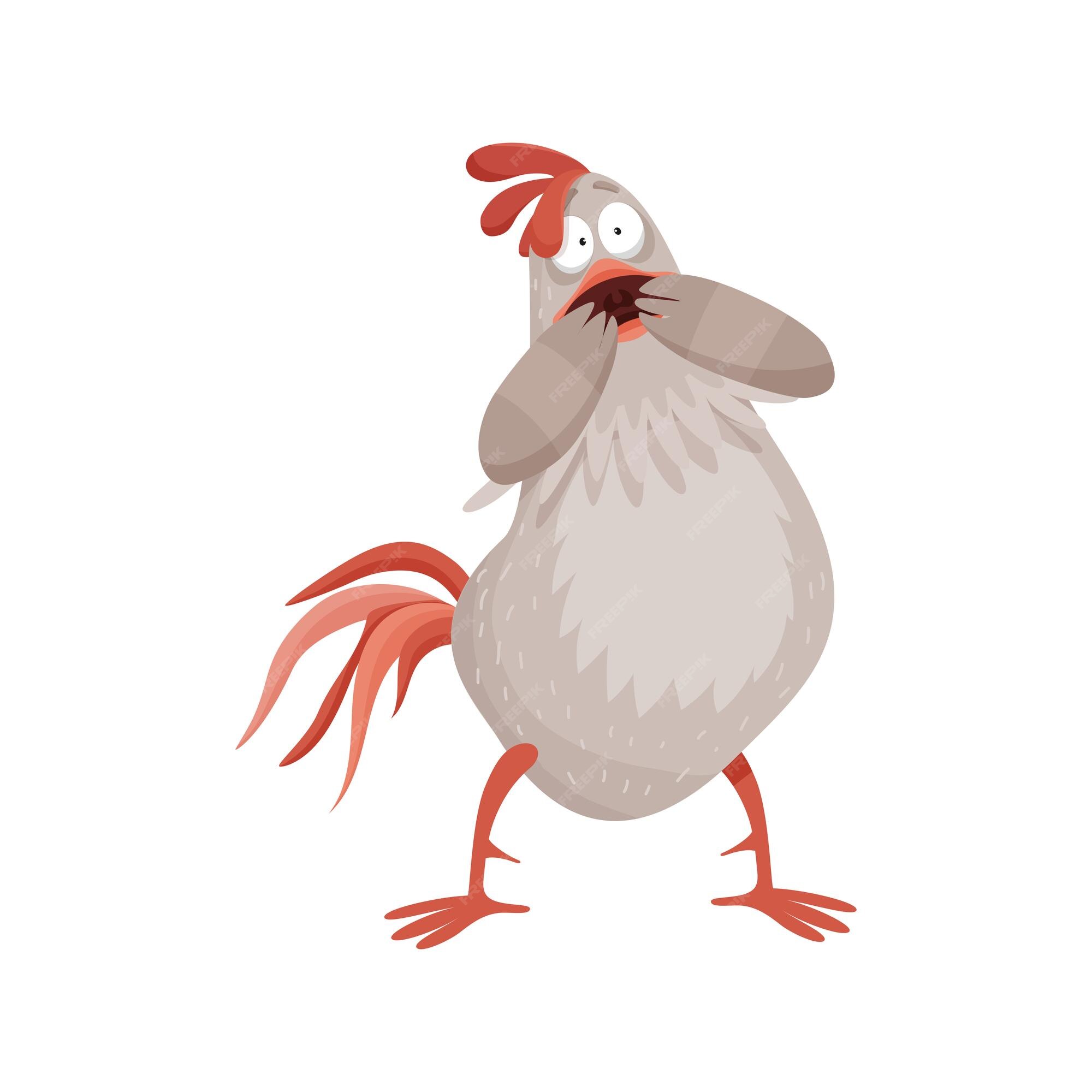 funny rooster cartoon