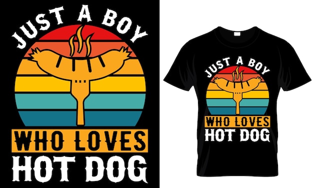 Funny hot dog t shirt design