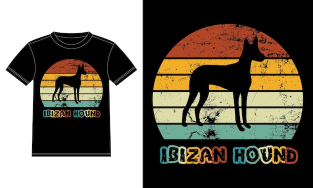 Funny Ibizan Hound Vintage Retro Sunset Silhouette Gifts Dog Lover Dog Owner Essential T-Shirt